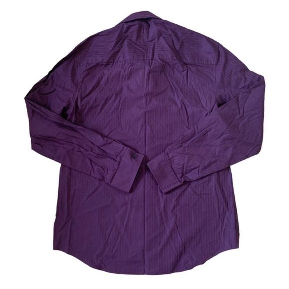 Kenneth Cole Reaction Purple Dress Shirt Size Large - Picture 4 of 7